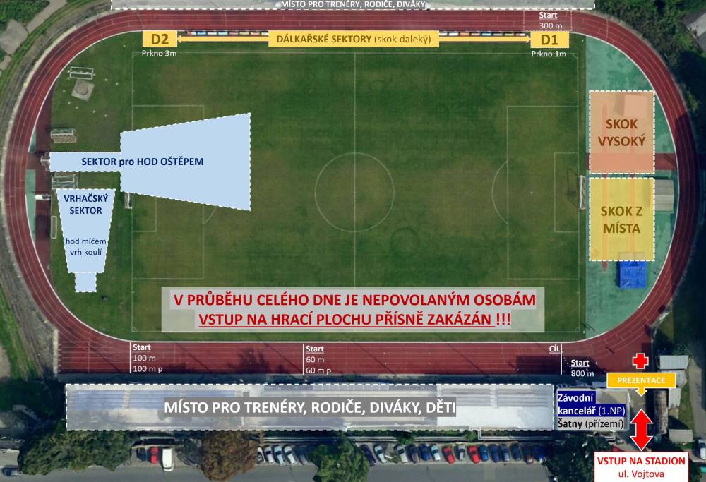 Plánek stadionu